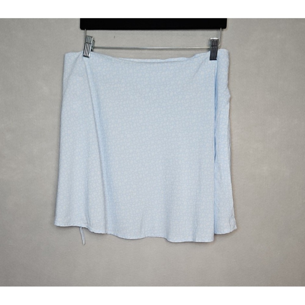 John Galt‎ Womens Blue Ditsy Floral Wrap Mini Skirt One Size (XS - Small) NWT